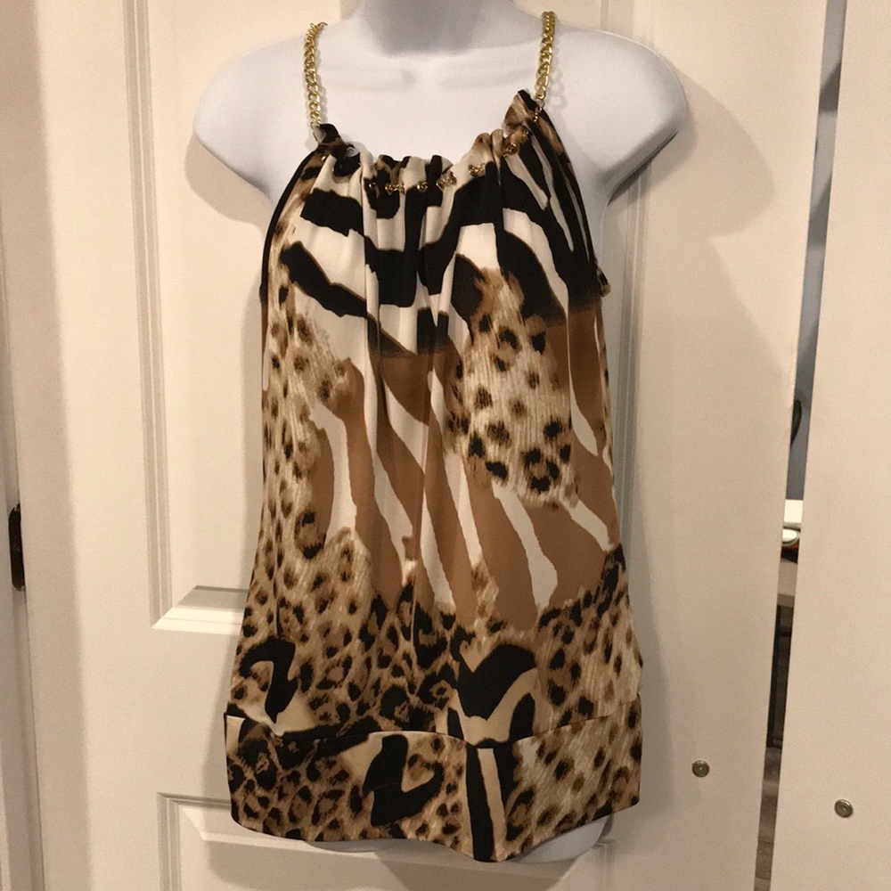 Sioni sleeveless, printed blouse, Size S